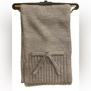 Kate Spade Winter Gray Thin Acrylic Scarf Gift New 52” long